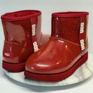 Ugg Waterproof‎ Boots Woman's 6 Samba Red Classic Clear Mini Outdoors Warm